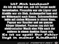 Ich ? Mich benehmen ?