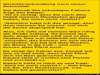 Gerichtsverhandlung nach einem Autounfall........