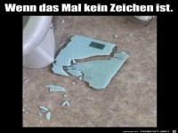 Waage kaputt - das ist ein Zeichen