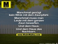 manchmal