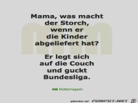 Mama, was macht der Storch...