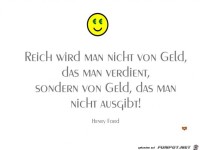 reich wird man nicht von Geld