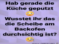 Hab gerade die K�che geputzt