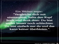 Vergleiche dich mit niemandem