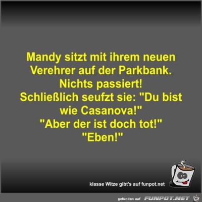 Mandy-sitzt-mit-ihrem-neuen-Verehrer-auf-der-Parkbank.jpg von Fossy