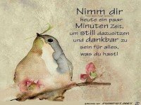 Nimm dir heute ein paar Minuten Zeit