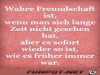 wahre Freundschaft ist