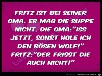 Fritz bei seiner Oma