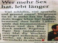 wer mehr Sex hat, lebt lnger.....