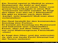 ein Tourist speist in Madrid in einem ........