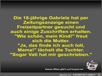 Die 18-j�hrige Gabriele hat per Zeitungsanzeige einen...
