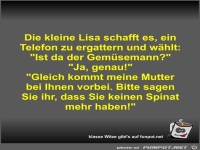 Die kleine Lisa schafft es