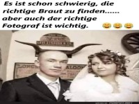 Lustiges Brautpaar mit kreativem Foto