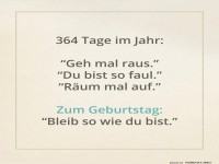Humorvolle Geburtstagsweisheit