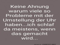 Umstellung der Uhr