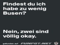 zu wenig Busen