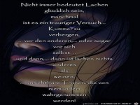 nicht immer bedeutet Lachen glcklich sein.....