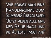 Frauenrunde zum Schweigen bringen