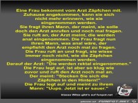 Eine Frau bekommt vom Arzt Zpfchen mit