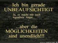 Ich bin gerade unbeaufsichtigt