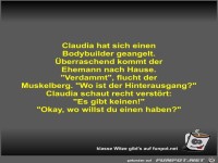 Claudia hat sich einen Bodybuilder geangelt