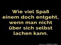 �ber sich selbst lachen
