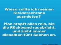 Warum den Kleiderschrank ausmisten?