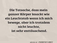 Wenn der K�rper knackt, aber nicht leuchtet