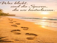 Strandspaziergang mit tiefem Abdruck!