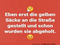 Sturm hat gelbe S�cke abgeholt