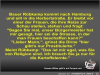 Bauer Rübkamp kommt nach Hamburg und eilt in die...