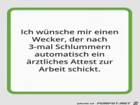 Ich wünsche mir einen Wecker