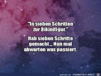 Habe sieben Schritte gemacht