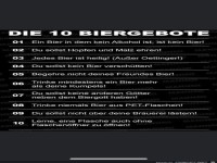 Die 10 Biergebote