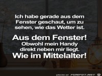 Aus dem Fenster geguckt
