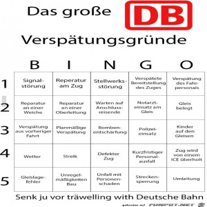 fun-Bild: Verspätungsbingo der deutschen Bahn