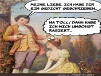 Lustige Gedicht-Überraschung im Bild