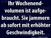 Wochenendvolumen erschpft