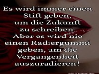 Zukunfts-Stift und Nicht-Gummi der Vergangenheit
