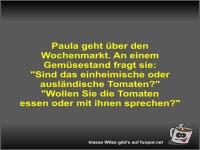 Paula geht �ber den Wochenmarkt