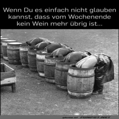Wenn-das-Wochenende-nur-leere-Fässer-hinterlässt.jpg von Schwesterchen