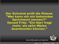 Der Schulrat pr�ft die Klasse