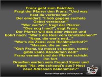 Franz geht zum Beichten