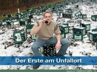 Erster am Unfallort