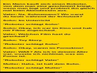 ein Mann kauft sich einen Roboter.........