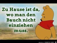 zu Hause ist da wo man den Bauch nicht einziehen muss