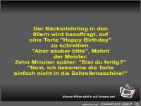 Der B�ckerlehrling in den 80ern wird beauftragt