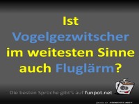 Vogelgezwitscher als Flugl�rm