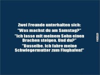 Lustiger Dialog zwischen Freunden