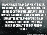 Sauer auf sich selbst